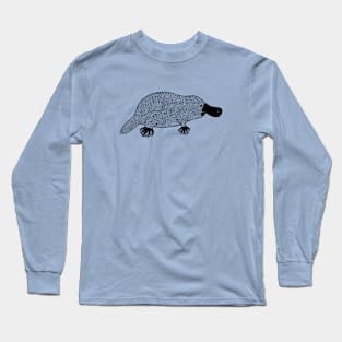 Platypus - hand drawn detailed animal design Long Sleeve T-Shirt